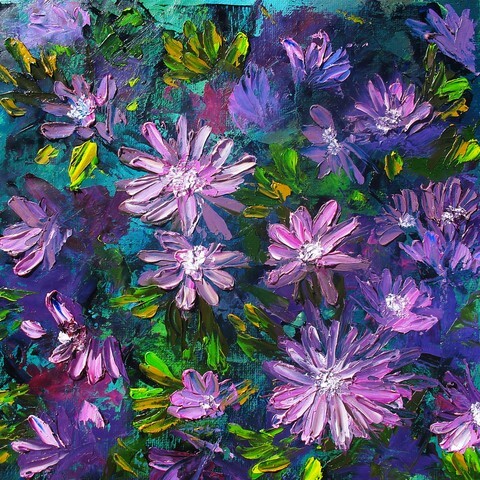Flowers, oil on canvas